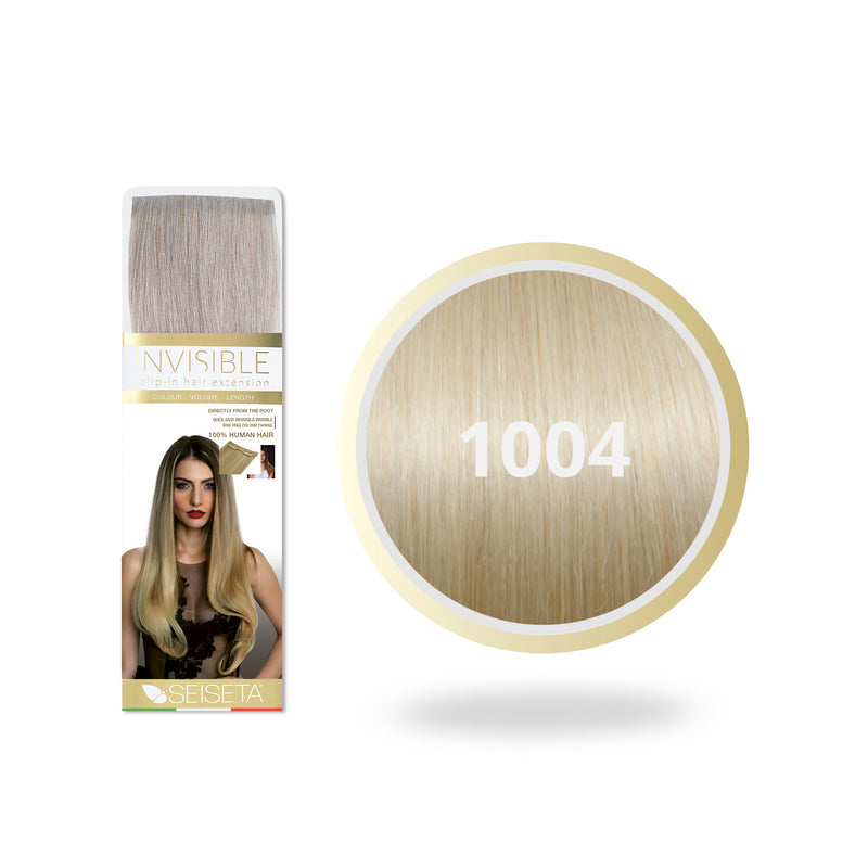 Seiseta Invisible Clip-on 1004/Extra Light Platinum Ash Blonde