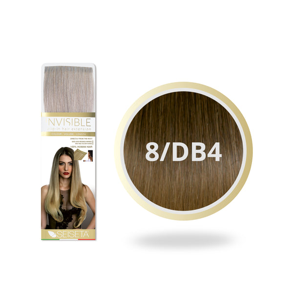 Seiseta Ombre Invisible Clip-on 8/DB4 Brown/Gold